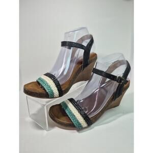 SKECHERS Brystol Night Skies Multicolor Strappy Sandal Wedge Women's SZ8